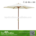 Waterproof Outdoor Wooden Pole White stroller parasol sun protection